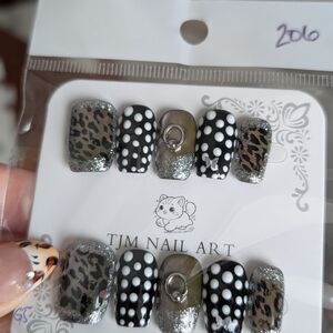 Leopard and Polka Dot Nail Art Set